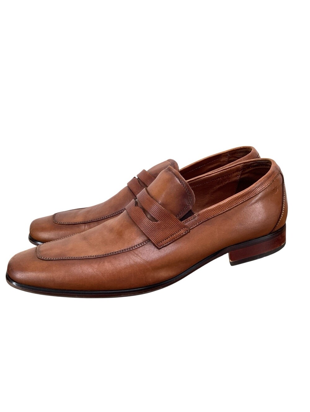 Florsheim Hester Mens Loafers Dress Shoes 13 D Brown Leather Slip On